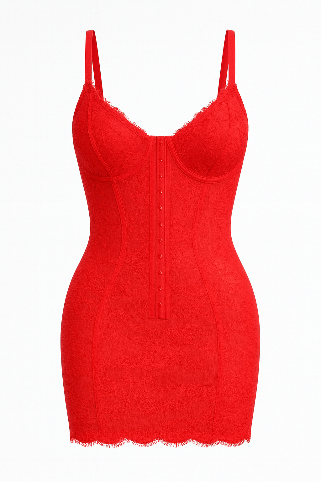 Red corset dress