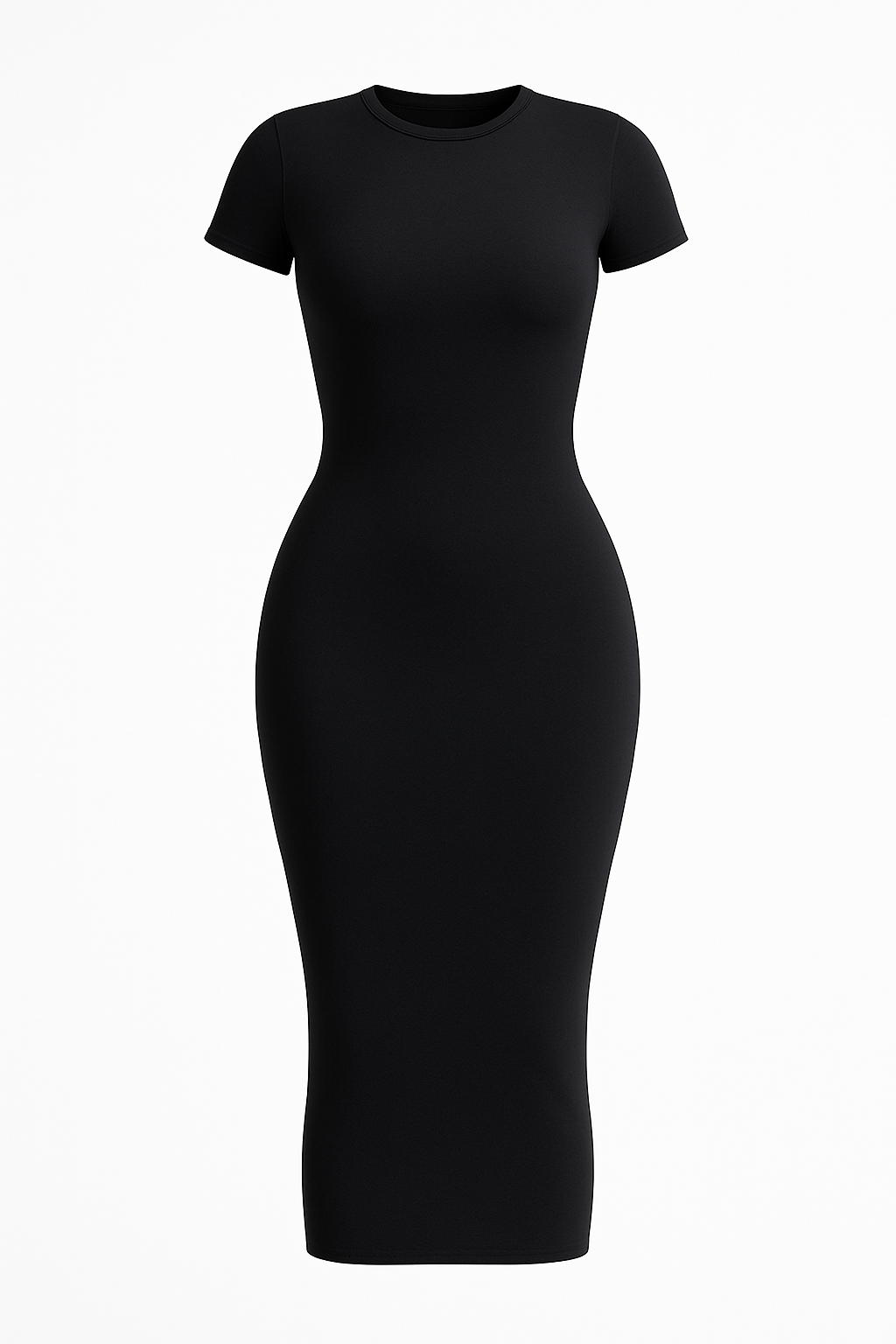 Black midi dress